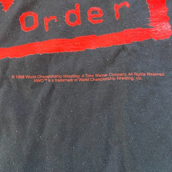 NEW Vintage 1998 NWO Wolfpac T-Shirt Mens XL WCW Wrestling New World Order 90s - Picture 4 of 8